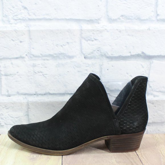 Lucky Brand Shoes - LUCKY BRAND Baley Black Suede Casual Fashion Low Cut Bootie Size 7.5 M